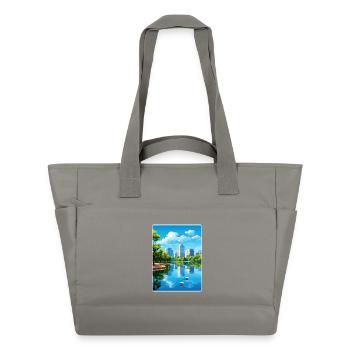 Orlando Beach Florida City Travel Poster Souvenir - Water-Repellent Padded Bag - grey - Front