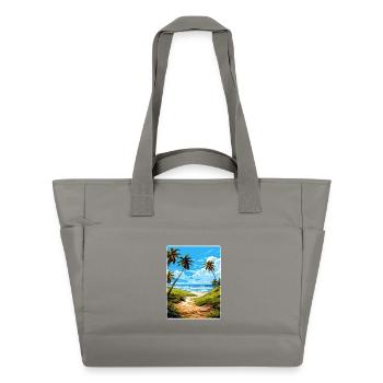 Biscanye Nationalpark Reiseposter Souvenir WPA - Wasserabweisende Padded Bag - Grau - Vorne