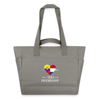 100 % amitié entre l'Équateur et les Pays-Bas - Sac matelassé déperlant - gris - Devant