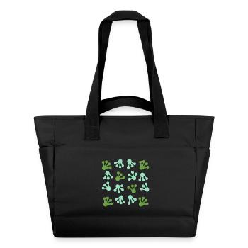 Froschfüße Abdrücke L Froschpfoten-Abdruck - Wasserabweisende Padded Bag - Schwarz - Vorne