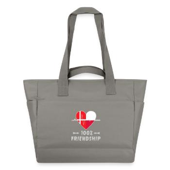 100 % amitié entre le Danemark et la Pologne - Sac matelassé déperlant - gris - Devant