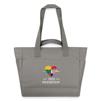 Lithuania and Croatia 100% friendship - Water-Repellent Padded Bag - grey - Front