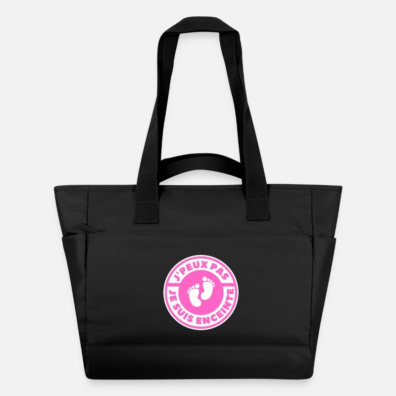 je peux pas je suis enceinte - Sac matelassé déperlant - noir