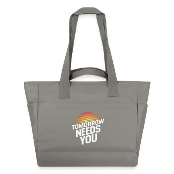Demain a besoin de vous - Sac matelassé déperlant - gris - Devant