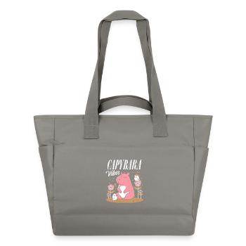 Ambiance détendue de Capybara - Sac matelassé déperlant - gris - Devant