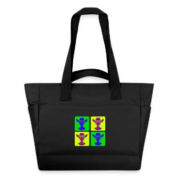 Alien Cowboy Pop Art Design - Sac matelassé déperlant - noir - Devant