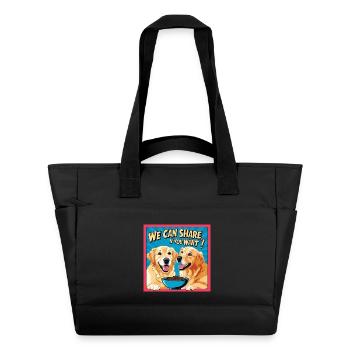 Comic Dogs - Nous pouvons partager si vous le souhaitez - Sac matelassé déperlant - noir - Devant