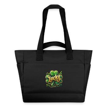 St. Patrick's Day Shamrock Happy Gift - Water-Repellent Padded Bag - black - Front
