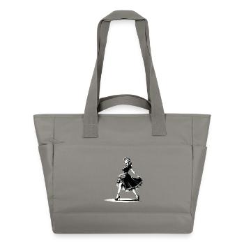 Rockabilly Style Femme Robe Pompes Cadeau Rétro - Sac matelassé déperlant - gris - Devant