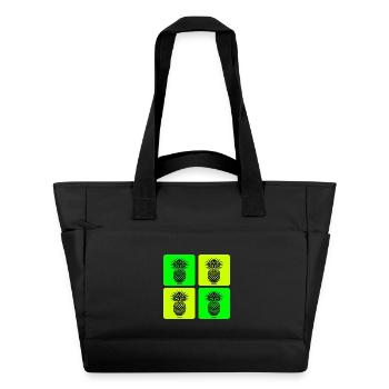 Pop Art Ananas - Wasserabweisende Padded Bag - Schwarz - Vorne