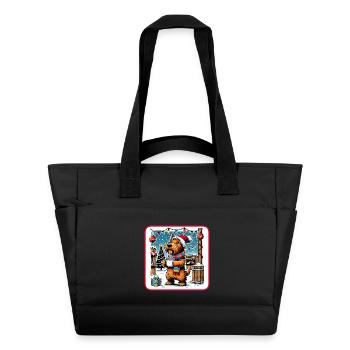 Marché de Noël Scottish Terrier - Sac matelassé déperlant - noir - Devant
