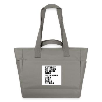 Gegen Nazis - Wasserabweisende Padded Bag - Grau - Vorne