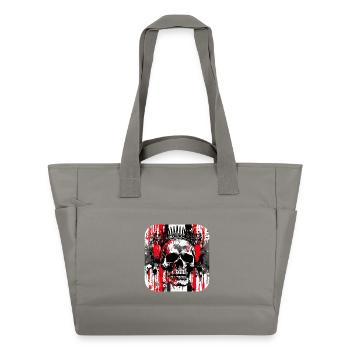 Crown Head Graffiti Skull - Water-Repellent Padded Bag - grey - Front