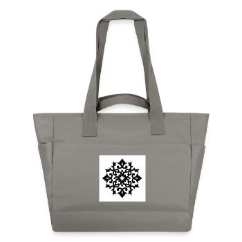 Detaillierte Schneeflocke mit Verzierung - Wasserabweisende Padded Bag - Grau - Vorne