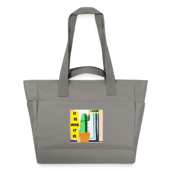 It Is What It Is. I Guess. – Moody Cactus Edition - Water-Repellent Padded Bag - grey - Front