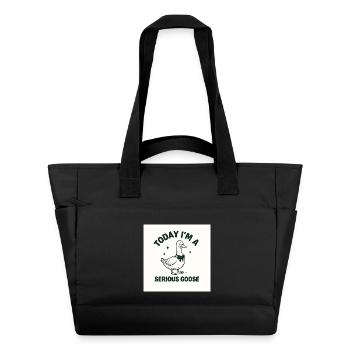 Oie sérieuse - Sac matelassé déperlant - noir - Devant