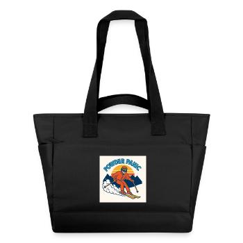 Powder Panic Retro Ski - Water-Repellent Padded Bag - black - Front
