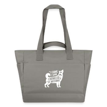 Heulender Hund Humor Husky Zitat - Wasserabweisende Padded Bag - Grau - Vorne