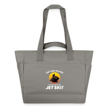 Je ne t'entends pas à cause de mon jet ski - Sac matelassé déperlant - gris - Devant