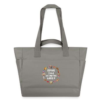 Street Food rund um die Welt - Wasserabweisende Padded Bag - Grau - Vorne