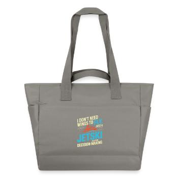 Jetski Rider Drôle de Prise de Décision Citation - Sac matelassé déperlant - gris - Devant