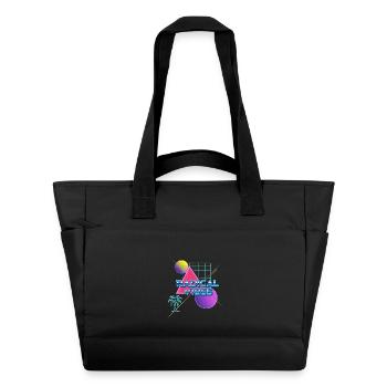Neon Retro Radikal Vibes - Wasserabweisende Padded Bag - Schwarz - Vorne