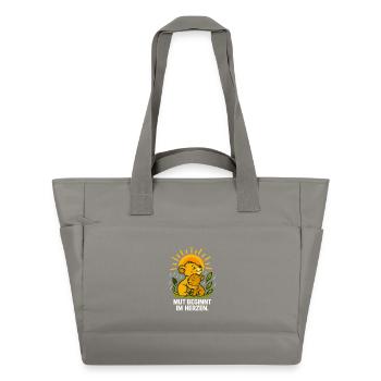 Mut_beginnt_im_Herzen - Wasserabweisende Padded Bag - Grau - Vorne
