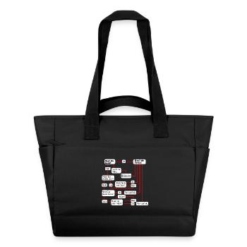 Decision aid for trike purchase, flowchart satire - Water-Repellent Padded Bag - black - Front