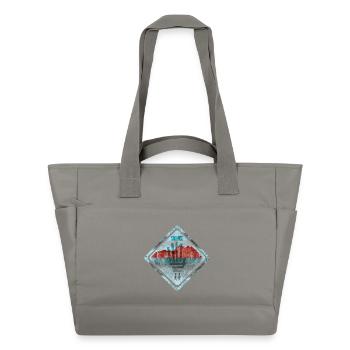 Silent Boundary Mark Design - Water-Repellent Padded Bag - grey - Front