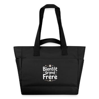 Bientôt Grand Frère Étoilé - Sac matelassé déperlant - noir - Devant