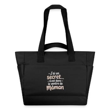 Secret dans le ventre de Maman - Sac matelassé déperlant - noir - Devant