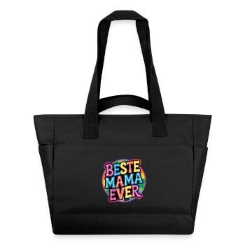 Beste Mama Ever - Bunte Retro Schrift - Wasserabweisende Padded Bag - Schwarz - Vorne