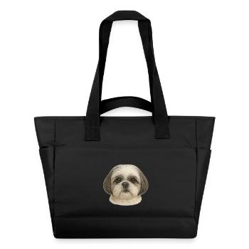 Gentle Shih Tzu Portrait - Water-Repellent Padded Bag - black - Front
