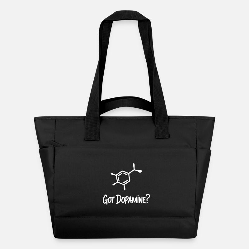 Dopamine Molecule Tee - Water-Repellent Padded Bag - black