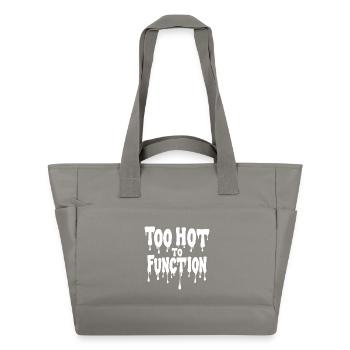 Too Hot To Function Summer Saying Funny - Water-Repellent Padded Bag - grey - Front