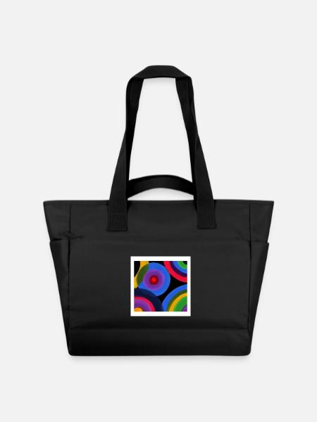 Symphonie des couleurs du cercle - Sac matelassé déperlant - noir