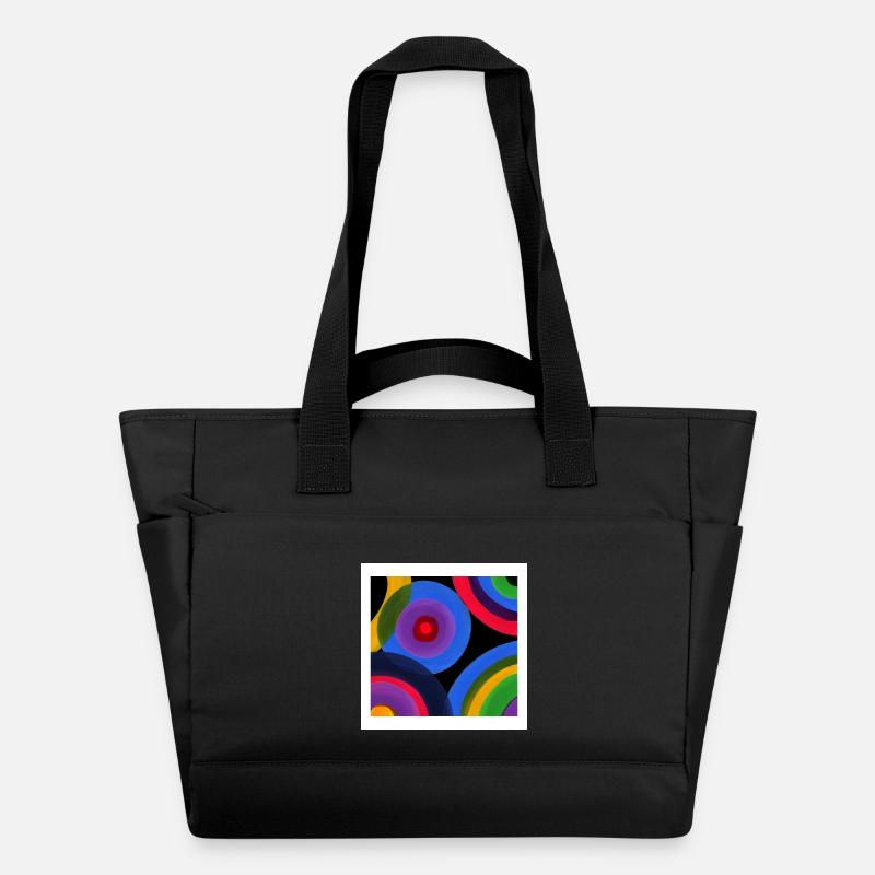Symphonie des couleurs du cercle - Sac matelassé déperlant - noir