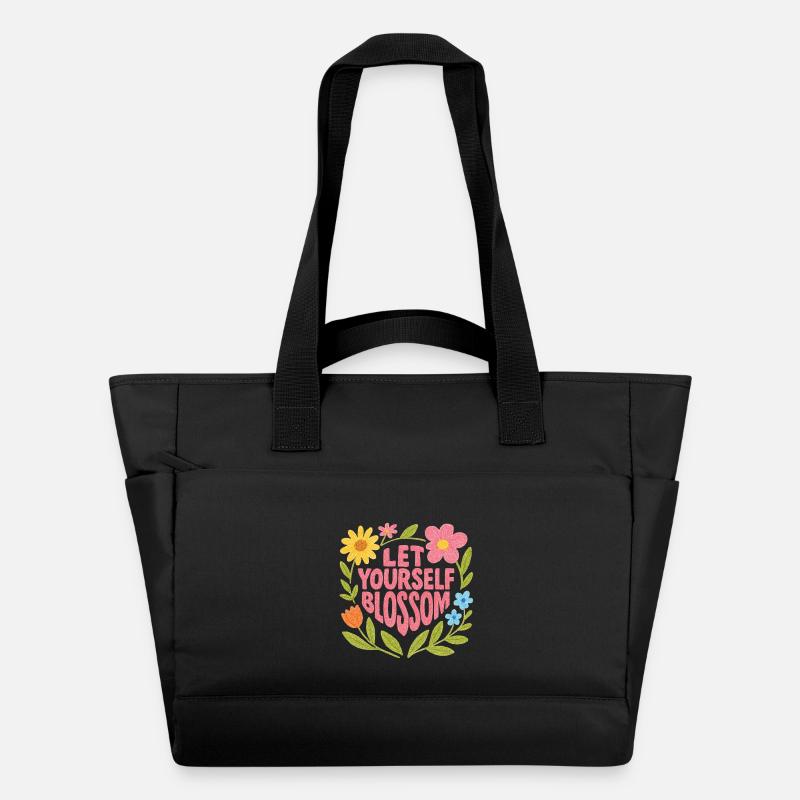 Spring bloom - Water-Repellent Padded Bag - black