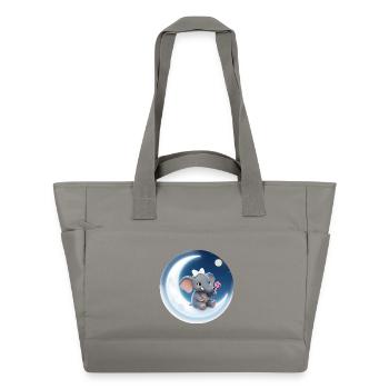 Mondkusch Elefant mit Lolli - Wasserabweisende Padded Bag - Grau - Vorne
