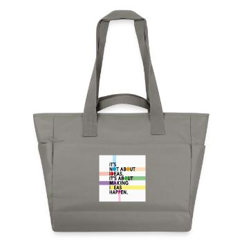 Fais concrétiser les idées – Slogan motivant créatif - Sac matelassé déperlant - gris - Devant