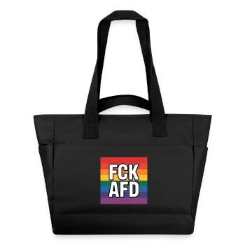 FCK AFD - Antifa Tee - Wasserabweisende Padded Bag - Schwarz - Vorne