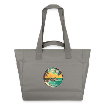 Tulum in Mexiko Tropisches Paradies Reisekunst - Wasserabweisende Padded Bag - Grau - Vorne