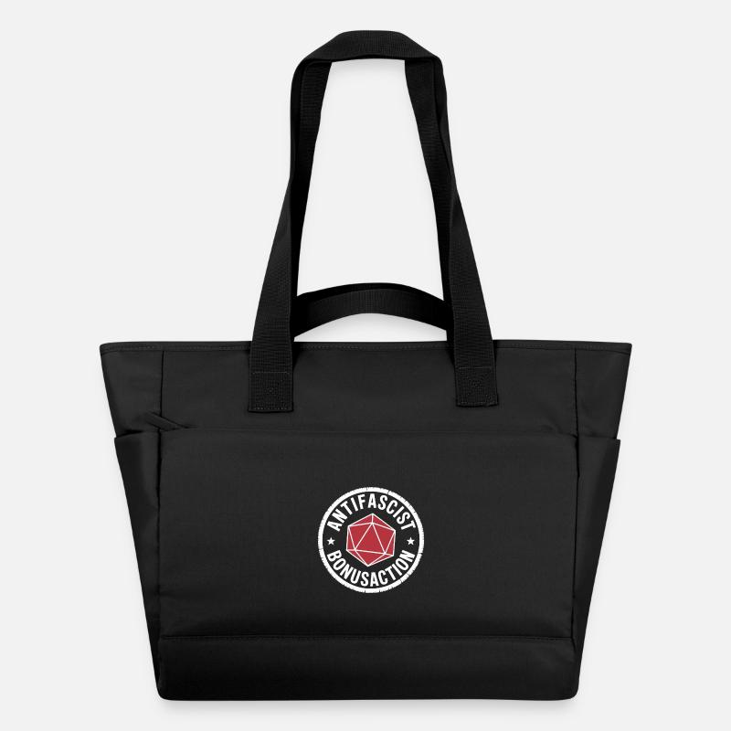 Bonus Antifascista - D'n'D Antifa Tee - Borsa imbottita idrorepellente - nero
