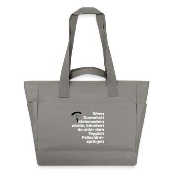 STUPIDITÉ, STUPIDITÉ, DISS, SARCASME, COQUIN, CADEAU - Sac matelassé déperlant - gris - Devant