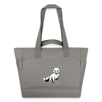 Arktischer Fuchs Arktisches, Weißes Tier Naturlogo - Wasserabweisende Padded Bag - Grau - Vorne
