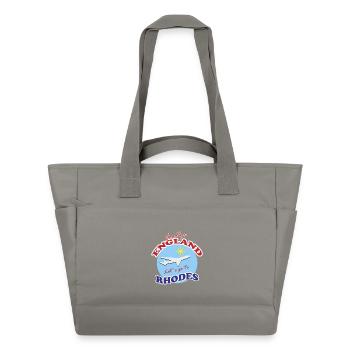 Goodbye England Let´s go to Rhodes - Water-Repellent Padded Bag - grey - Front