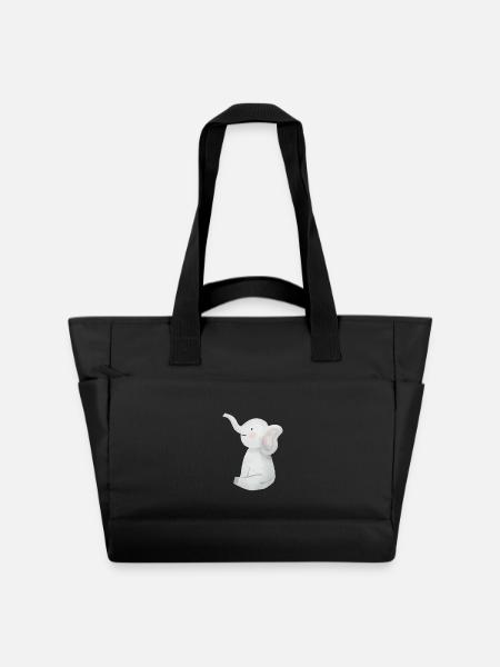 Süßer kleiner Elefant. - Wasserabweisende Padded Bag - Schwarz