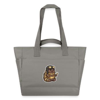Chenille Steampunk Ingénieur Apprenti Laiton - Sac matelassé déperlant - gris - Devant