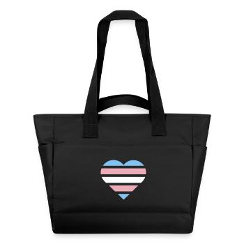 Pride Flag Heart · Transgender - Water-Repellent Padded Bag - black - Front