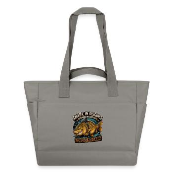 Requin déguisé – Trust No Carp Design drôle - Sac matelassé déperlant - gris - Devant